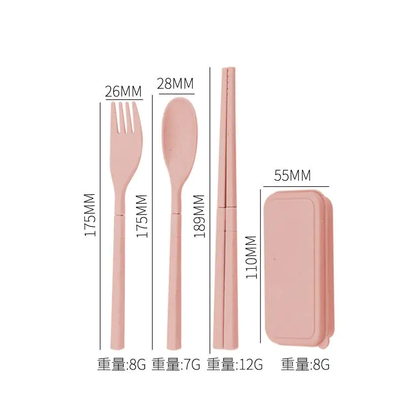 4Pcs Travel Utensil Set